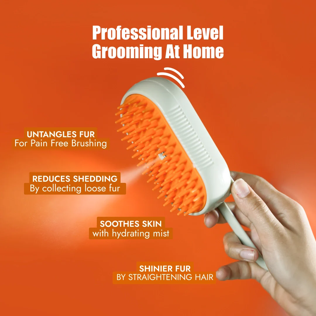 StreamBrush™  Steam Pet Grooming Brush