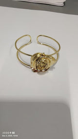 Golden Rose Romance Jewelry Set – Necklace, Earrings, Bracelet & Ring (4-Piece Gift Set)