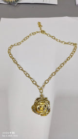 Golden Rose Romance Jewelry Set – Necklace, Earrings, Bracelet & Ring (4-Piece Gift Set)