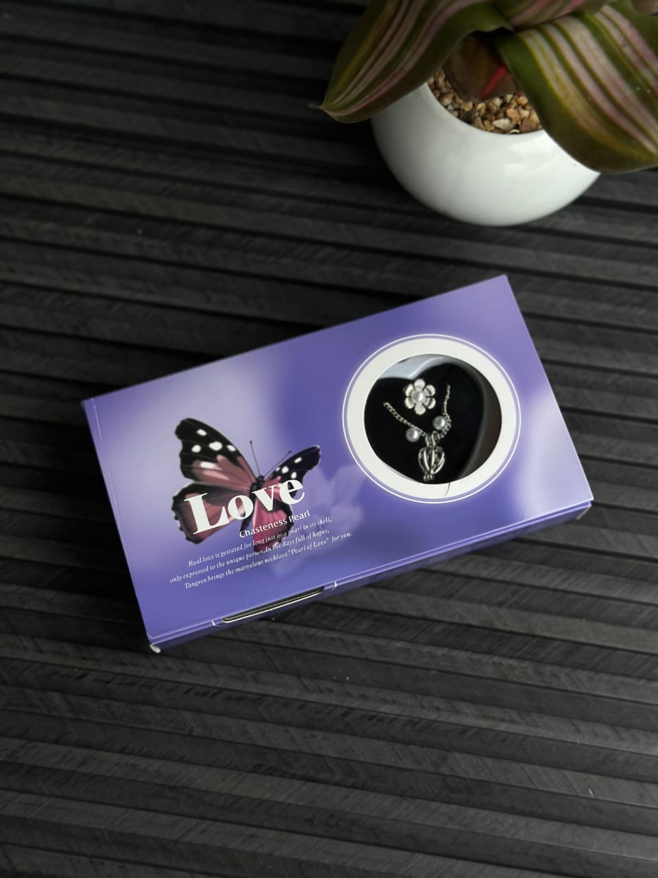 Love Pearl Wish Necklace – Real Oyster Pearl Gift Box for Her